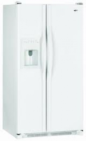 Amana 22 cu.ft. side by side with textured finish and ice dispenser