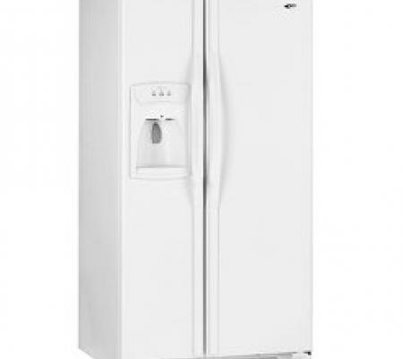 Amana 26 cuft side by side White Textured Finish w Ice Dispenser
