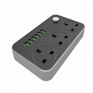 LDNIO 3 Outlet, 6 USB Charger and Grounding Extension P...
