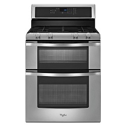 Whirlpool Double Oven Stainless Steel Gas Stove
