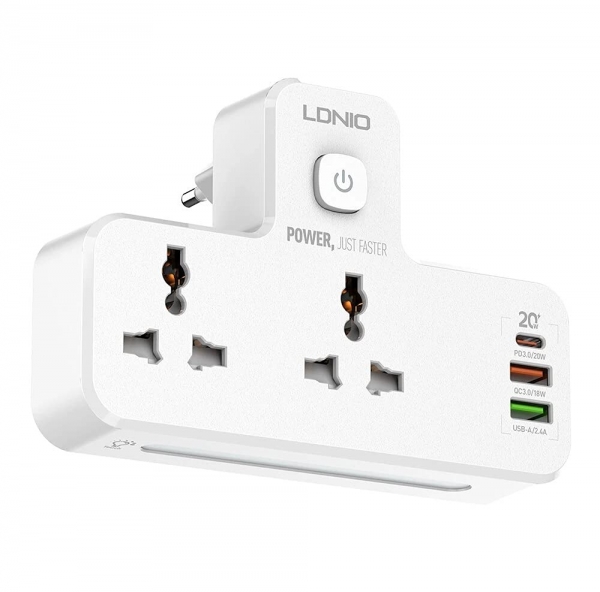 LDNIO 2 Plug 3 USB INTELLIGENT Power Strip